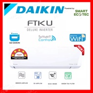 DAIKIN R32 Deluxe Inverter Smart Control - Wifi Air Conditioner - FTKU B Model Air Cond / 1.0HP FTKU28B RKU28 / 1.5HP FTKU35B RKU35B
