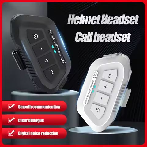 Bluetooth 5.0 Motorcycle Helmet Headset 1200mAh Wireless Motorcycle Handsfree Stereo Bass Earphone M
