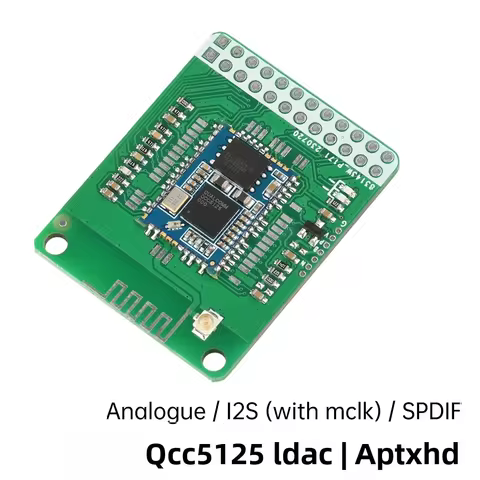 QCC5125 Bluetooth 5.1 Audio Module with LDAC APTX HD Decoding Stereo Sound SPDIF I2S Output for High
