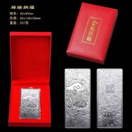 Dragon Phoenix Chengxiang Silver Bar 999 Electroplating Silver Foot Weight 100g Investment Gift Pure