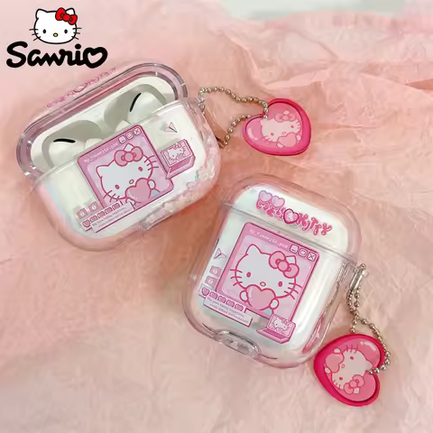 Sanrio Hello Kitty Case for Airport Pro 3 2 1 Cartoon Silicone Transparent Kuromi Cinnamoroll Headph