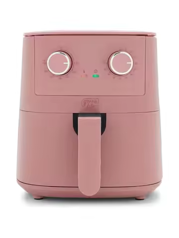 GreenLife 4.5QT Mechanical Air Fryer, PFAS-Free Ceramic Nonstick Adjustable Temperature Timer Dial, 