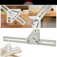 Revolutionary Carpentry Ruler Angle Ruler Multifunctional Woodworking Triangle Level T Ruler with Sp