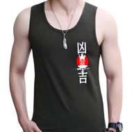 Singlet Pria Logo Tulisan Jepang Kutang Pakaian Laki Laki Oblong Tanpa Lengan Lexton Cowo COD
