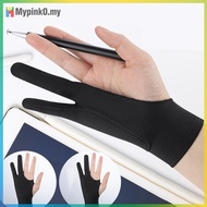 Mypink 1pc Black 2 Fingers Anti-fouling Gloves Anti Touch Hand Drawing Writing Glove MY