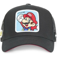 Spot game character Mario blue label black mesh hat outdoor sunscreen men's and women's wild snap cap