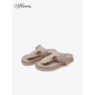 Meiyang Same Style 73hours Women's Shoes Cream Tone 2023 Summer New Style Birkenstock Flip-Flops Wom