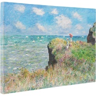 Cliff Walk At Pourville By Claude Monet  Painting Reproductions Giclee Canvas Prints Wall Art