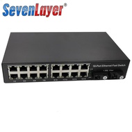 Gigabit Switch Ethernet Fiber Optical Switch 16 RJ45 2 SC Fiber Port Media Converter 10/100/1000M