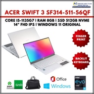 LAPTOP ACER SWIFT 3 CORE I5 GEN11 INTEL EVO RAM 8GB SSD 512GB 14" FHD