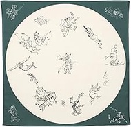 Musumi 20829-202 Furoshiki Furoshiki 26.8 inches (68 cm) Chojuju-jinbutsu Giga Round Window, Moss Gr