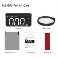 WYING M3 Auto OBD2 GPS Head-Up Display Auto Electronics HUD โปรเจคเตอร์จอแสดงผลดิจิตอลรถ Speedometer อุปกรณ์เสริมสำหรับรถทั้งหมด