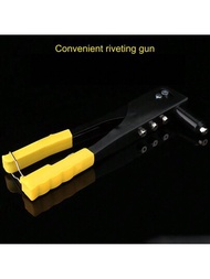 9.5英寸黃色手動鉚釘槍,硬度碳鋼木工金工鉚釘槍,省力拔釘工具手動鉚釘螺母定位工具