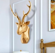Dekorasi Dinding Patung Kepala Rusa Modern Ornament Geometrical Gaya Eropa