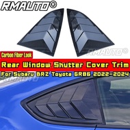 BRZ GR86 Rear Window Shutter Cover Trim Carbon Fiber Look DC Style For Subaru BRZ Toyota GR86 2022-2