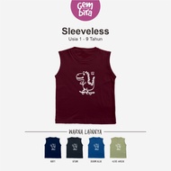 Sleeveless Singlet for Boys, Girls, Cotton Kutung Dino Lets Play, Ages 1 2 3 4 5 6 7 8 9 Years