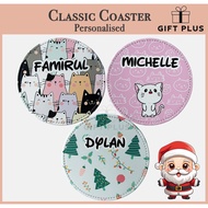 Personalised Classic Coaster | Customised Gift | Christmas Gift | Teachers Day Gift [Gift Plus]