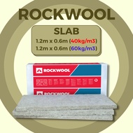 RockWool Slab 1.2m x 0.6m (40kg/m3)/(60kg/m3)Heat Insulation Noise Reduction Penebat Haba
