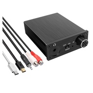 DBM.HOME-USB DAC Audio Converter Headphone Amplifiter Digital-To-Analog Audio Decoder Type C to Fiber Coaxial+RCA Audio Computer External Sound Card