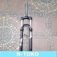 FORK GARPU MTB SR SUNTOUR XCR32 27.5 COIL 28.6 T.120 LOCK DISC ONLY HITAM Sepeda Sparepart Termurah