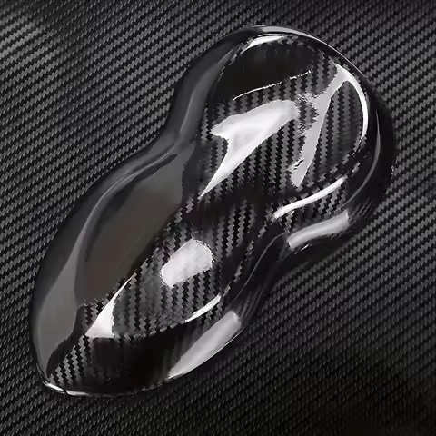 Premium High Gloss 5D Black Carbon Fiber Vinyl Wrap Film Automotive Decal Wrapping Self Adhesive