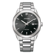 Citizen Eco-Drive Black Dial Silver Stainless Steel Strap Men Watch BM7600-81E