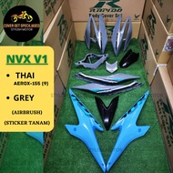 (STICKER TANAM/AIRBRUSH) RAPIDO COVER SET NVX V1 THAI AEROX-155 (9) GREY