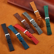 18mm 19mm 20mm 21mm 22mm 24mm Quick Release Retro Cowhide Leather Watch Strap Metal Pin Watch Buckle