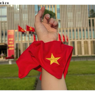 Buộc tóc cờ đỏ sao vàng dây buộc cột tóc scrunchies phụ kiện tóc nữ tham gia 2-9 vải trơn mềm chất l