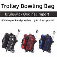 Brunswick Trolley Bowling Bag Bowling Double Ball Bag 3 Color Bowling Bag Bowling Supplies