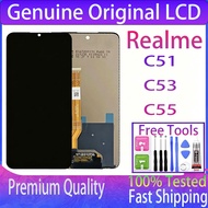 For Original Realme C51 C53 C55 LCD Display Touch Screen With Frame Replacement