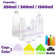 Empty Plastic Bottle (including cup) 250ml / 350ml / 500ml / 1500ml / PET Bottle / Air Botol Kosong 