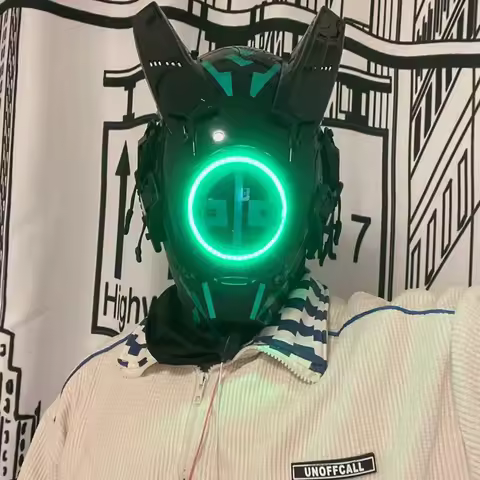 Cyberpunk Mask Metaverse Style Cosplay LED Kamen Rider Mask Cyberpunk Props Jedi Order Masks