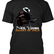 New Popular Neil Young Heart Of Gold Canadian American Music Logo T-Shirt Size S 4XL
