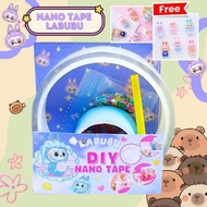 Nano tape labubu/nano tape capybara/nano bubble tape labubu kapibara/mainan balon tiup/mainan diy na