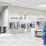 Dedicated Floor Storage Multi-Layer Clothing Store with Bag Display Rack Wall-Mounted Display Rack H