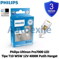 PUTIH Philips Ultinon Pro7000 LED T10 W5W 4000K Daylight Effect Warm White Motorcycle Twilight Light Car Trunk Cabin Plate