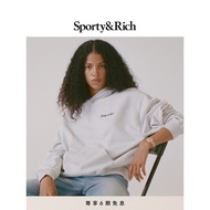 [Autumn and winter new products] Sporty & Rich men's and women's same simple and versatile printed l