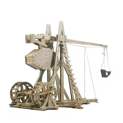 The Age of empires model kits mangonel Trebuchet(Front rotary wheel) Model Include English instructi