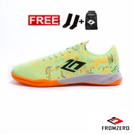 Fromzero - Sepatu Futsal Anak Junior Starkia Baltic No booth 34 - 38 MINTGREEN ORANGE IN Original