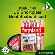 [BenMart Frozen] Farmland Premium US Beef Shortplate 350g - Halal - BBQ/Steamboat/Hotpot/Shabu