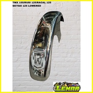 ☽ ◺ ◿ HONDA TMX 155, RUSI 125, RACAL 125, SKYGO 125 LOWERED FRONT FENDER/TAPALODO STAINLESS STEEL