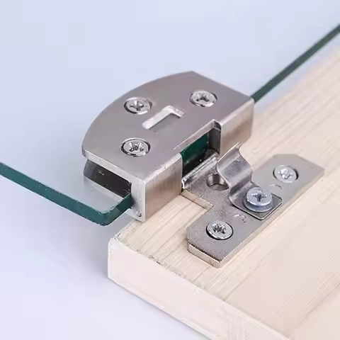 Glass Door Hinge Clamps Stainless Steel Wine Cabinet Bread Cabinet Cupboard Cabinet Gate Clip Door H