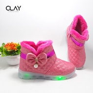 Clay Clay| Girls LED Light Boots | CNL LED Fur Boots with Beautiful Fur