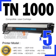 5x TN1000 TN-1000 DR1000 DR-1000 Compatible Brother HL1110 HL1112 HL1112A HL1210W DCP1510 DCP1610w MFC1810 Printer Ink