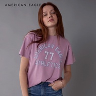 American Eagle Boyfriend Logo Graphic T-Shirt เสื้อยืด ผู้หญิง บอยเฟรนด์ กราฟฟิค (NWTS 037-9933-500)