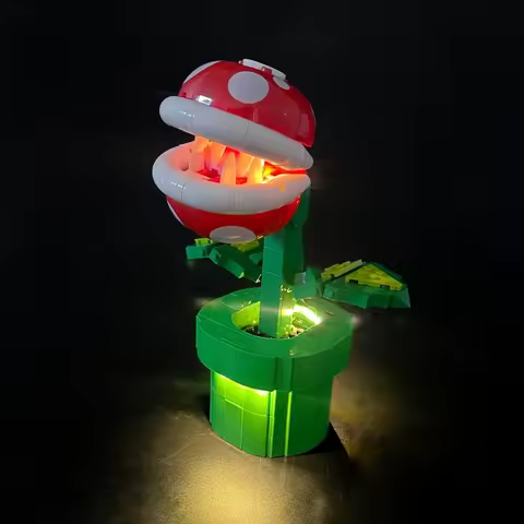 LED Light Kit For 71426 Piranha Plant Building Blocks Decorative Lamp Remote Control (Not Include Le