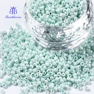 1pound 12/0 Glass Seed Beads Baking Paint Round Hole Round Pale Turquoise 2-3x1.5-2mm Hole: 0.8mm 45