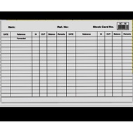Stock Inventory Record Card (5"x 8"/ 210mmx125mm) 30pcs/pack Kad Stok Putih 货记录卡
