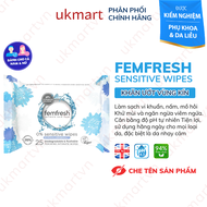 Khăn giấy ướt vệ sinh vùng kín phụ nữ cao cấp Femfresh 10 - 25 tờ/ gói Femfresh Intimate Skin Care 0